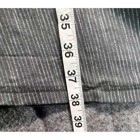 T By Talbots Tie Front T Shirt Dress L Gray Alamedia Stripe Stretch Feminine NEW - Picture 7 of 11